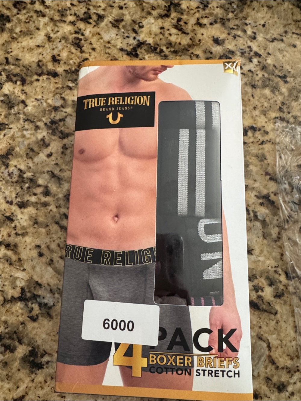 True Religion Men’s Boxer Briefs – Black & Gray Waistband Set